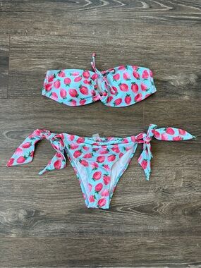 New Strawberry Print padded Bikini